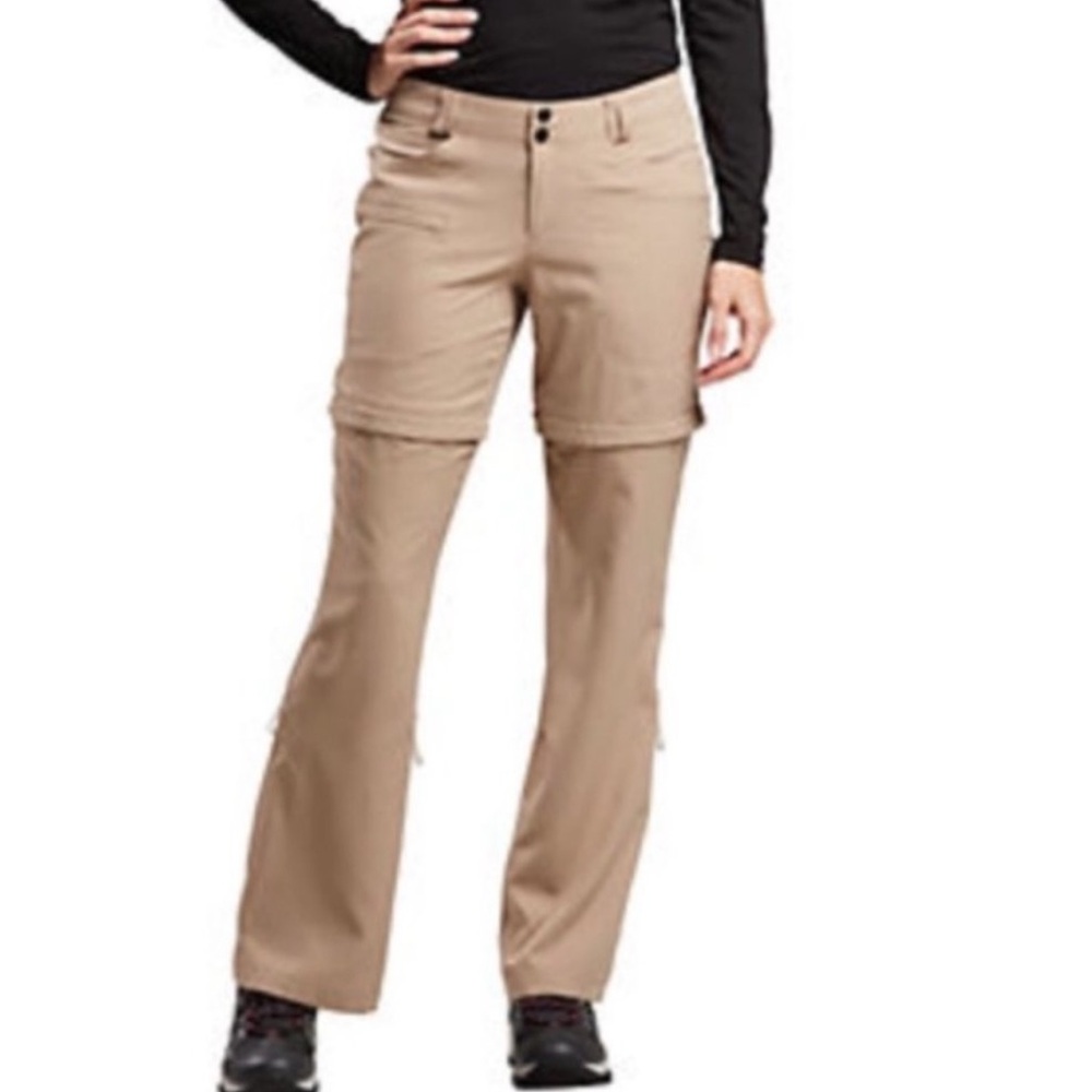 New MAGELLAN Outdoors Tan/Khaki Convertible Cargo Pants/Shorts Wick/UPF large